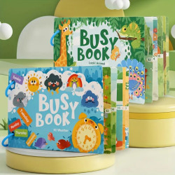 Interactive Early Education Busy Book for Youngsters 3+ - Colorful Reusable stickers