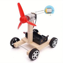 DIY Educational STEM Air-Powered Car Kit with Motor and Wheels - Hands-On Science Experiment