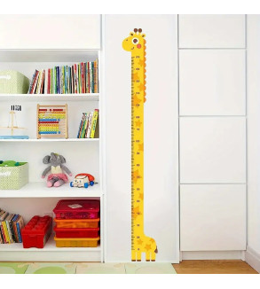 Giraffe Height Wall Sticker | Kids Room Wall Decor | Self-Adhesive Cute Wallpaper