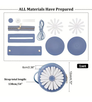 DIY Round Shoulder Bag Making Kit | Beautiful Flower Pattern Wallet Bag | Best DIY Gift Accessories