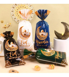 10pcs Ramadan Mubarak Gift Bags | Spread Love and Blessings this Ramadan | Ideal for Giveaway Treats and Iftar Return Gifts