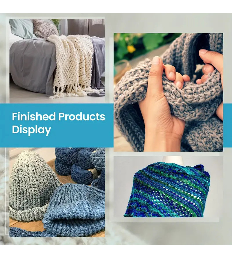 Katech Knitting Kit For Beginners - Learn To Knit Dishcloth - Adults & Kids Knitting Kit With Knitting Book, Needles, Yarn, Yarn Needle
