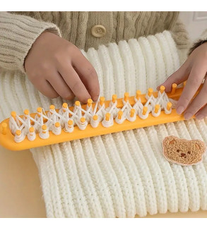 DIY Knitting Loom Kit for Beginners | Easy-to-Use Handheld Knitting Tool | Perfect for Scarf, Hat, Shawl Knitting