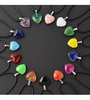 Heart & Star Shaped Crystal Stone Pendant Necklace Making Set | DIY Jewelry Making| Suitable for Daily wear, Gift Giving